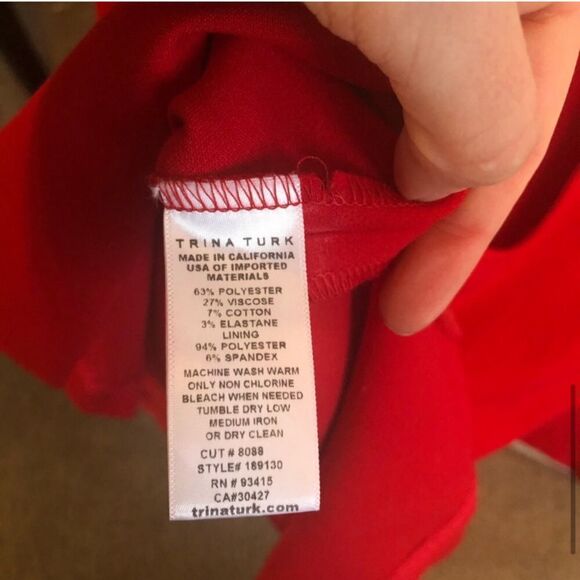 Trina Turk Hostess Back Keyhole Mock Neck Top - Picture 3 of 4